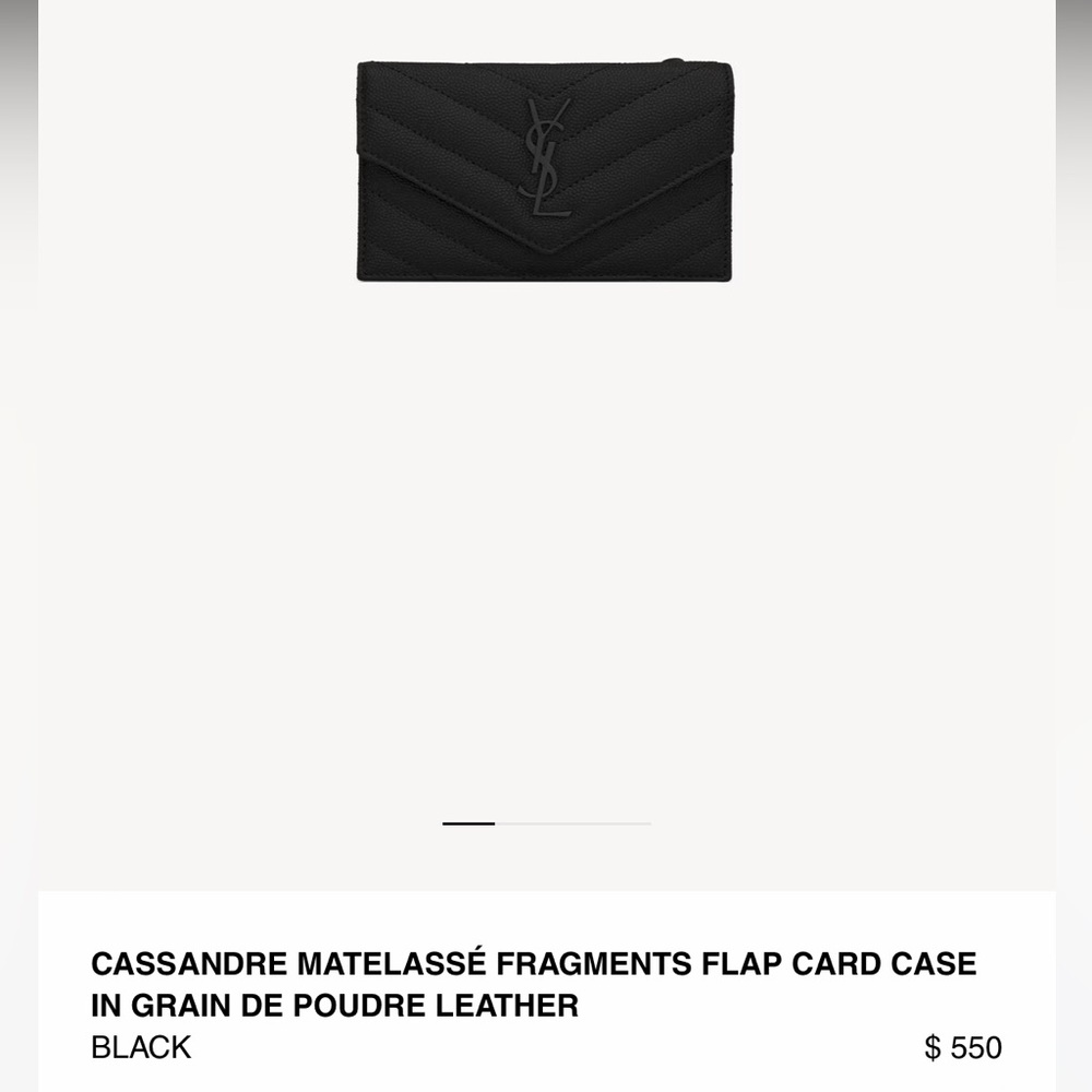 Yves Saint Laurent Black Quilted Wallet - Picture 16 of 17